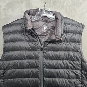 REI Co-Op Mens Size XL Down Puffer Vest Dark Gray Full Zip Insulated Outdoor